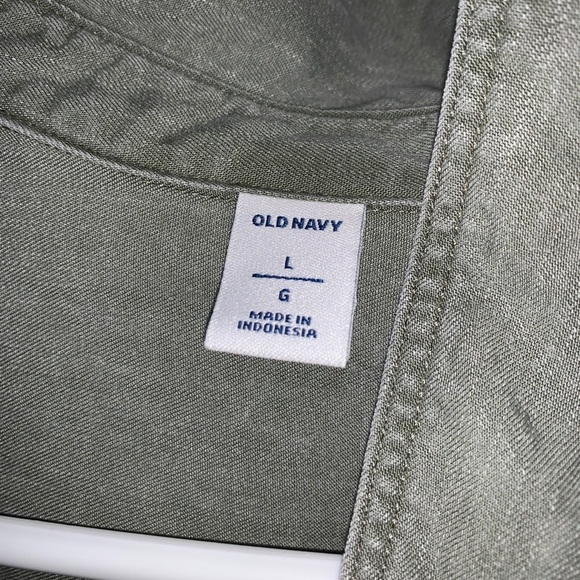 Green Old Navy Button Up - Picture 3 of 3
